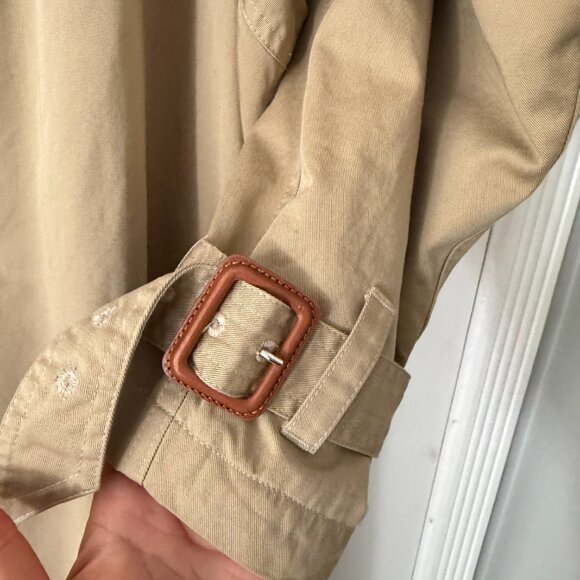 Ebani two-tone double-breasted cotton-gabardine trench coat (size IT 34) - Picture 6 of 12